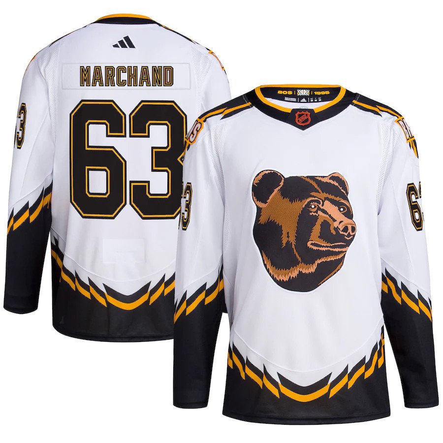 Boston Bruins #63 Brad Marchand Reverse Retro Stitched Jersey White