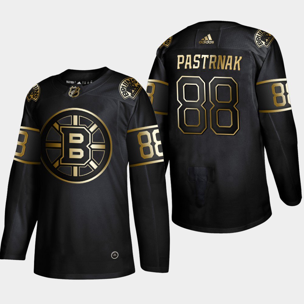 Boston Bruins #88 David Pastrnak Black Golden Edition Authentic Jersey