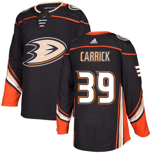 Anaheim Ducks #39 Sam Carrick Black Home Authentic Jersey
