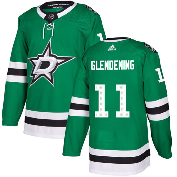 Men's Dallas Stars #11 Luke Glendening Green Stitched Hockey Jersey